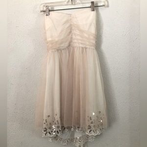 Lucy in the Sky Los Angeles baby doll strapless sequin dress size Medium